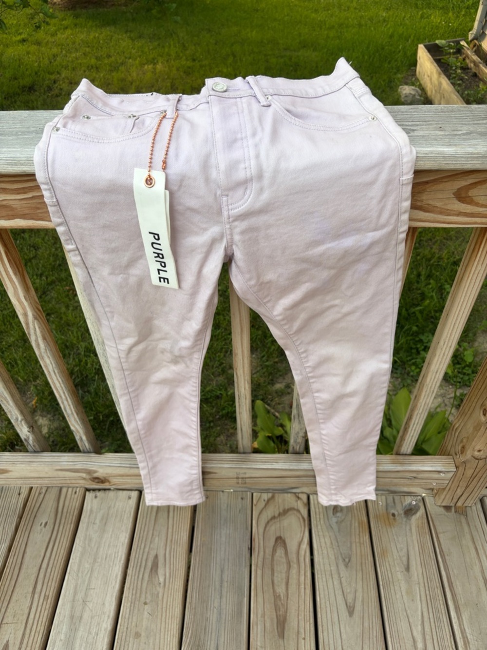 Purple light Lavender Skinny Jeans with 'PURPLE' Tag
